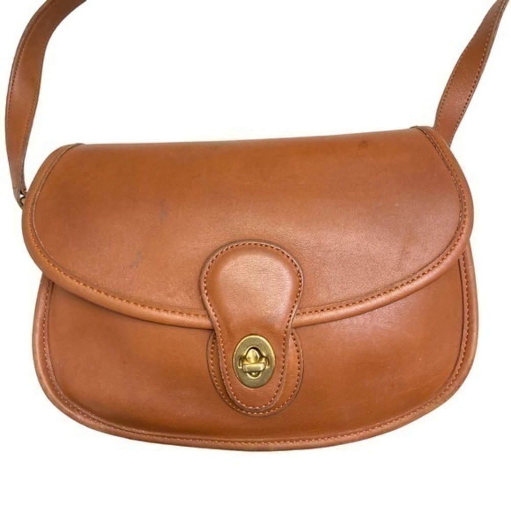 Coach vintage English tan leather prarie satchel bag 9954